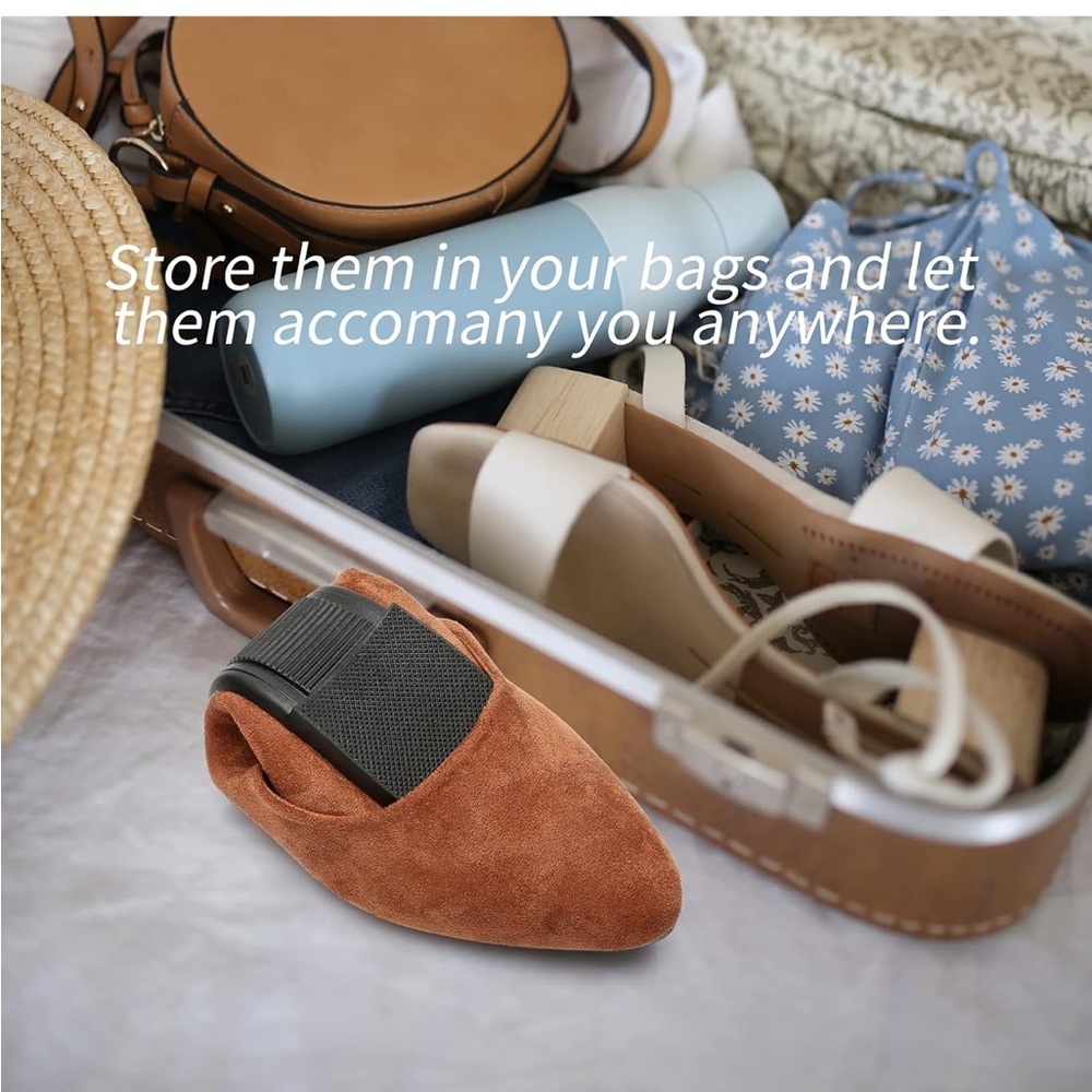 Women's Pointed Toe Faux-Suede Flats in Rust Brown - Picture 10 of 15